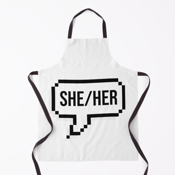 Item preview, she/her pronouns speech bubble designed and sold by nochillaly.