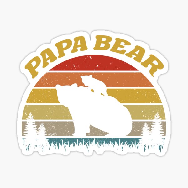 Papa Bear For Bear Lovers Sticker