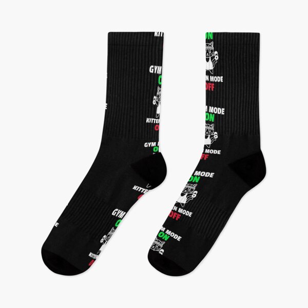 Item preview, Gym Mode On Kitten Mode Off White - Funny Gym designed and sold by GymWearDepot.
