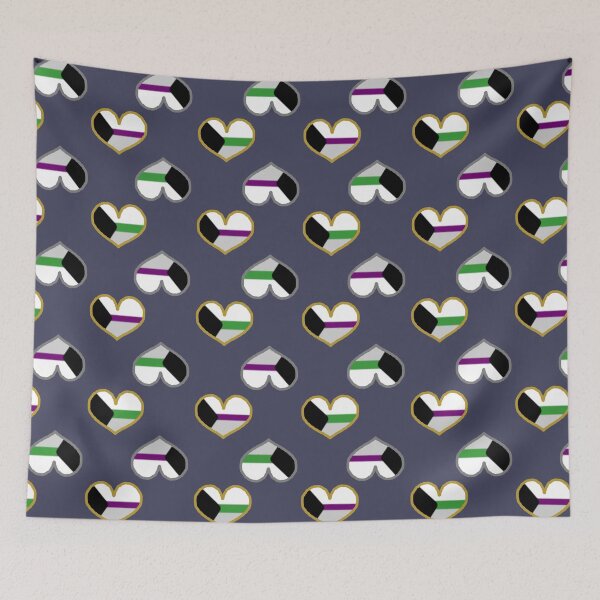 Item preview, Demiromantic+Demisexual Pride Hearts designed and sold by Roxzania.