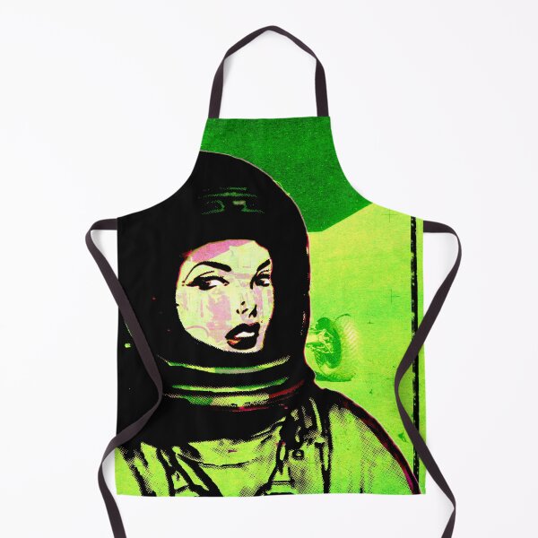 Item preview, Cosmic Comic Girl | Green Astronaut | vintage aesthetics designed and sold by spinolator.