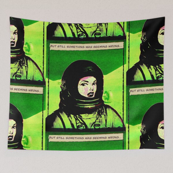 Artikelvorschau, Kosmisches Comic-Mädchen | Grüner Astronaut | Vintage-Ästhetik entworfen und verkauft von spinolator.