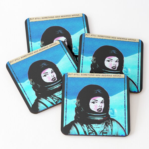 Item preview, Cosmic Comic Girl | Blue  Astronaut | vintage aesthetics designed and sold by spinolator.