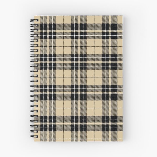 Item preview, Plaid Tartan Sandy Tan Black White Twill Fabric designed and sold by LoreliDesigns.
