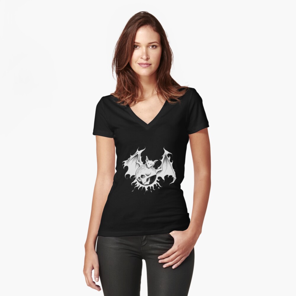 Item preview, Fitted V-Neck T-Shirt designed and sold by EllipsisDesign.