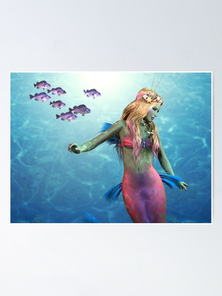 "Mermaid art,Mermaid,Mermaids, Sea Creatures Prints Wall Art,,Marinelife,Ocean Art,Ocean Animals