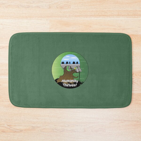 Item preview, Humanity Thrives Planet Tree Pollution Spaceship Design designed and sold by The Transforming Wagon.