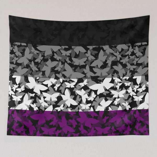 Item preview, Veil of Butterflies, Pride Series - Asexual designed and sold by StephOBrien.