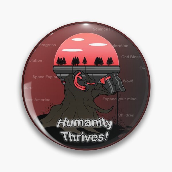 Item preview, Humanity Thrives Grim Tree Pollution Spaceship Design designed and sold by The Transforming Wagon.