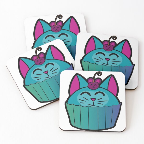 Item preview, Catcake With Mouse-Cherry - Turquoise designed and sold by Ryphna.