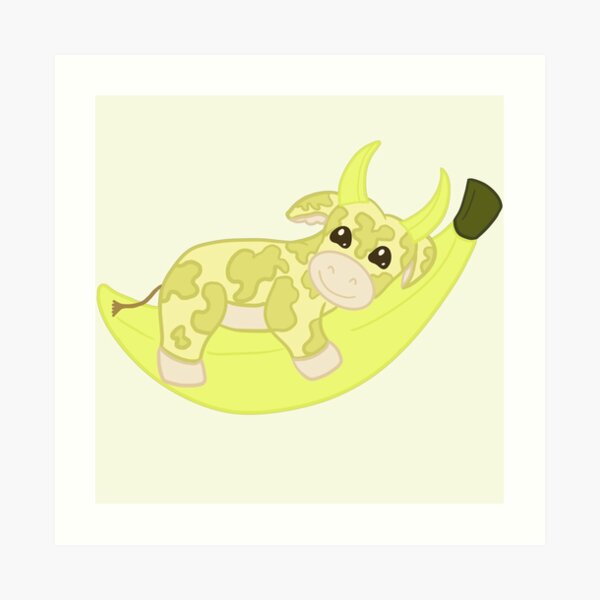 Banana Cow Wall Art | Redbubble