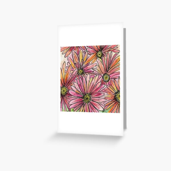 Pink Daisy Greeting Card