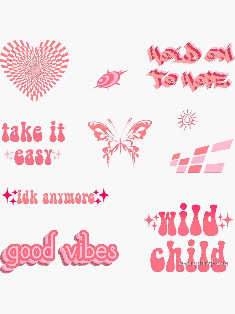 Pastel Pink Hearts Sticker for Sale by everything4eva