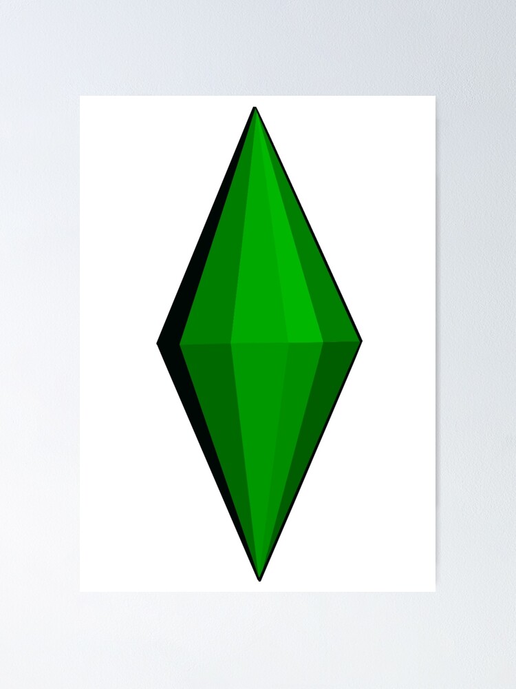 The Sims Plumbob Poster By Freeorca Redbubble