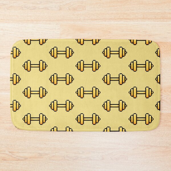 Item preview, Barbell Workout Yellow Pixel Art Icon designed and sold by dylanxh.
