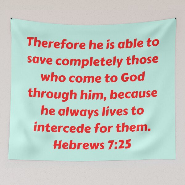 Item preview, Bible Verse Hebrews 7:25 designed and sold by Prayingwarrior.