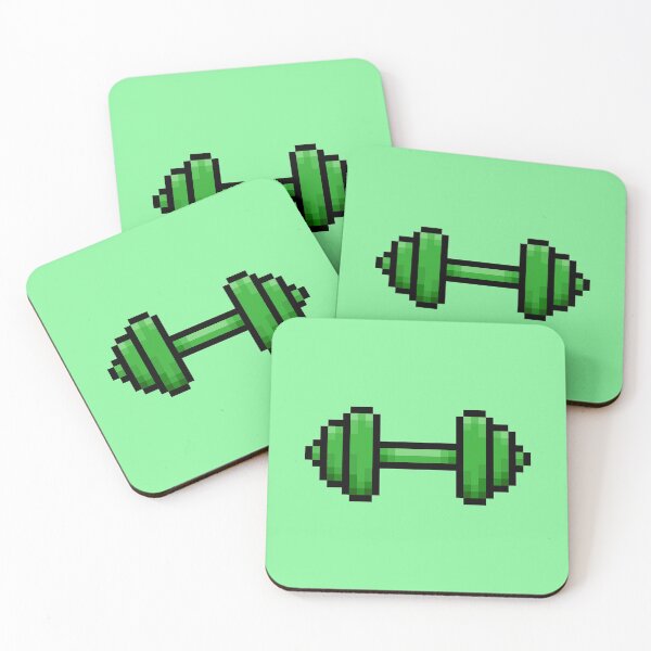 Item preview, Barbell Workout Green Pixel Art Icon designed and sold by dylanxh.