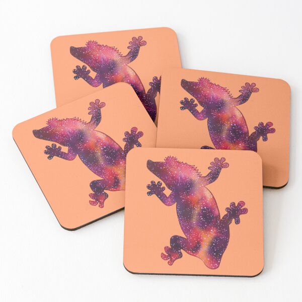 Item preview, Galaxy Reptiles Crested Gecko III (Frog Butt) Peach Background designed and sold by heyitsjessicat.