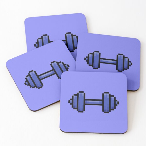 Item preview, Barbell Workout Blue Pixel Art Icon designed and sold by dylanxh.