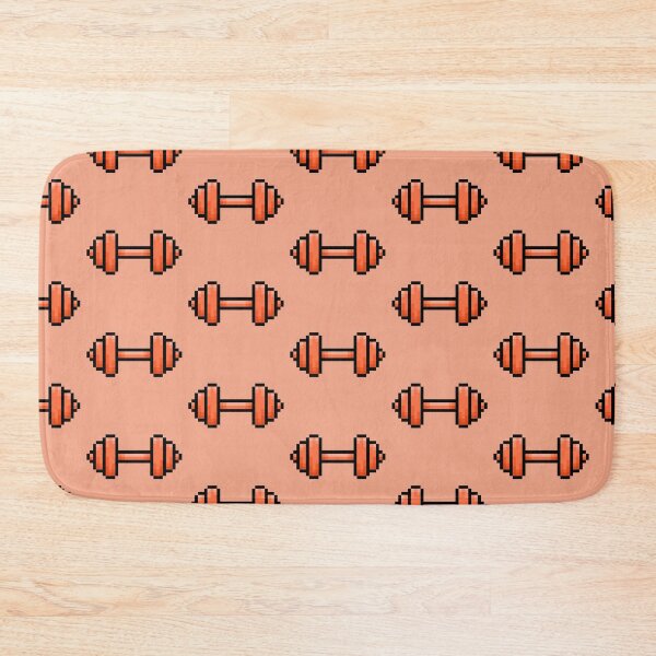 Item preview, Barbell Workout Orange Pixel Art Icon designed and sold by dylanxh.