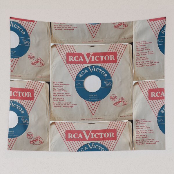Item preview, Star Dust, Big Band, Swing, 45, record, company sleeve, dog, jazz, WWII designed and sold by Vintaged.