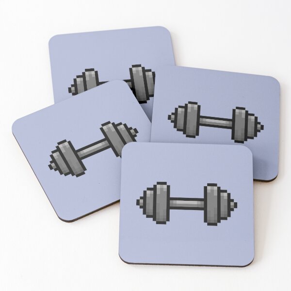 Item preview, Barbell Workout Gray Pixel Art Icon designed and sold by dylanxh.