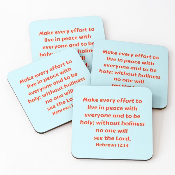 Item preview, Bible Verse Hebrews 12:14 designed and sold by Prayingwarrior.