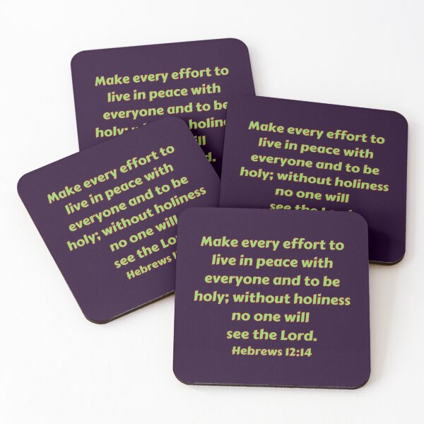 Item preview, Bible Verse Hebrews 12:14 designed and sold by Prayingwarrior.