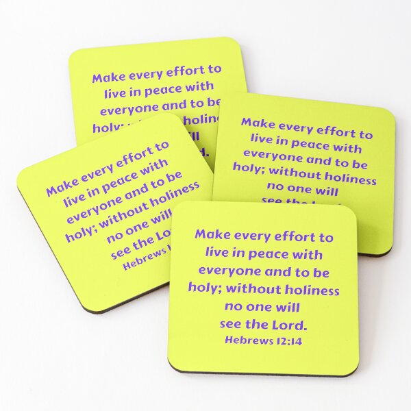 Item preview, Bible Verse Hebrews 12:14 designed and sold by Prayingwarrior.