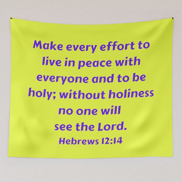 Item preview, Bible Verse Hebrews 12:14 designed and sold by Prayingwarrior.