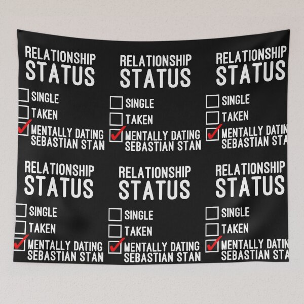 Item preview, Sebastian Stan Blankets | sebastian stan 2021 Stickers | Relationship Status Sebastian Stan Tshirt designed and sold by momenus.
