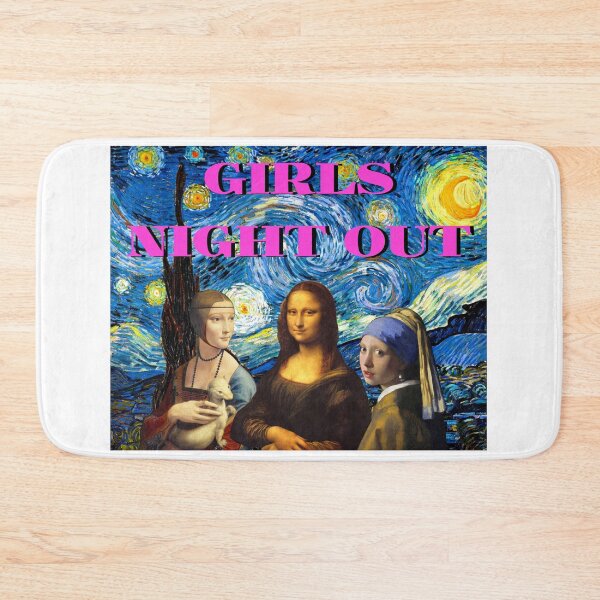 Item preview, Girls Night Out with Mona Lisa, Girl with Pearl Earring and Lady with Ermine designed and sold by SimpleJoyStyle.