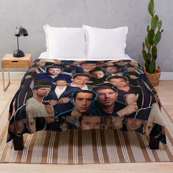 Item preview, Sebastian Stan Photo Collage Blankets | Sebastian Stan Photo Collage Pillow | Sebastian Stan Photo Collage Tshirt  designed and sold by momenus.