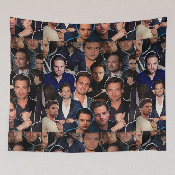 Item preview, Sebastian Stan Photo Collage Blankets | Sebastian Stan Photo Collage Pillow | Sebastian Stan Photo Collage Tshirt  designed and sold by momenus.