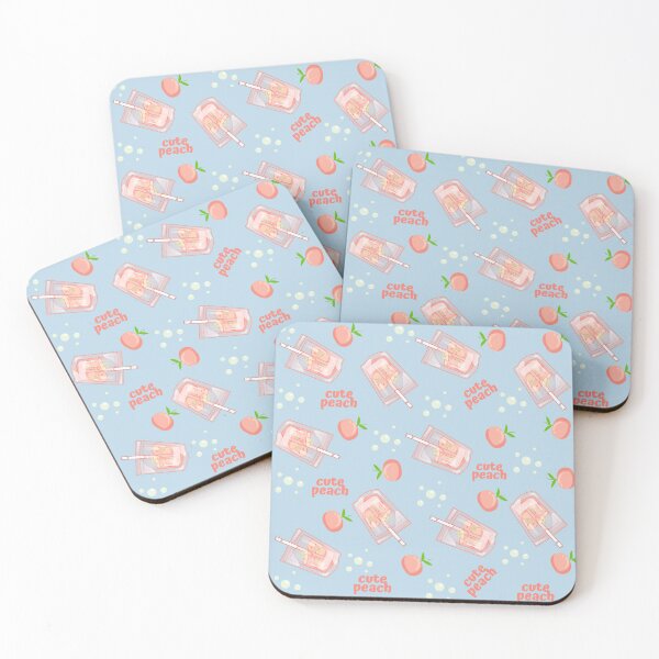 Item preview, Cute Kawaii Peach juice pattern designed and sold by dreamofdenim.