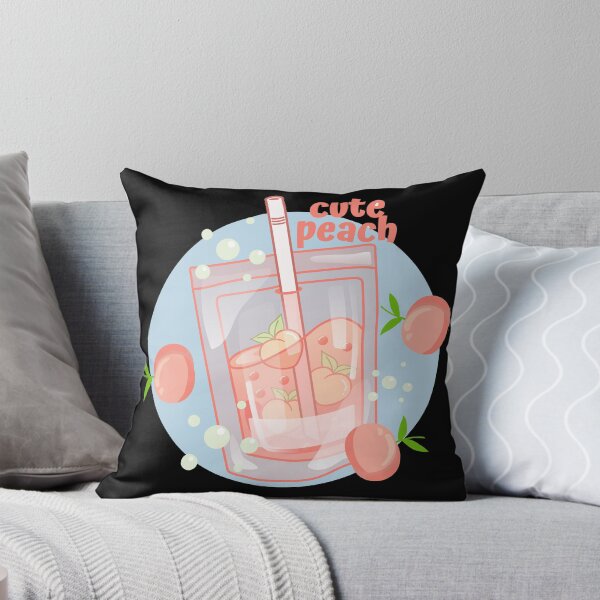 Item preview, Cute Kawaii Peach juice pattern designed and sold by dreamofdenim.