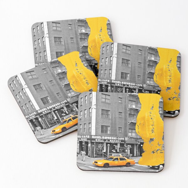 Item preview, NYC Yellow Cabs - Bagel Cafe - Brush Stroke designed and sold by Hell-Prints.