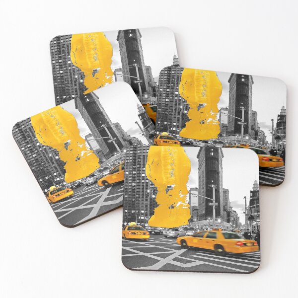 Item preview, NYC Yellow Cabs - Flat Iron - Brush Stroke designed and sold by Hell-Prints.