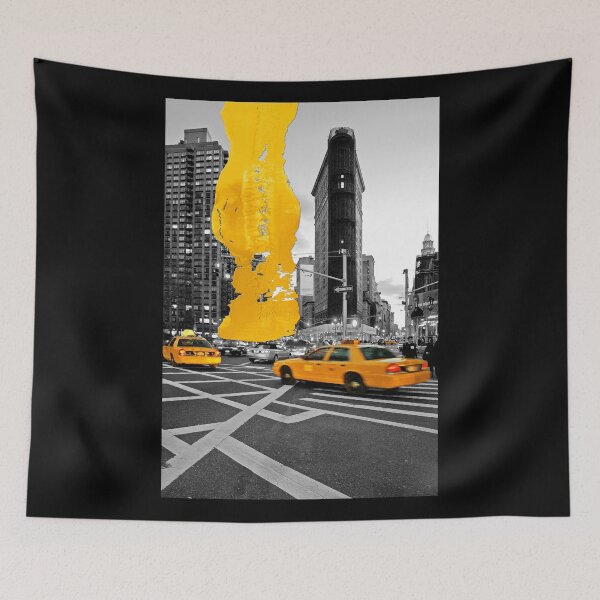 Item preview, NYC Yellow Cabs - Flat Iron - Brush Stroke designed and sold by Hell-Prints.