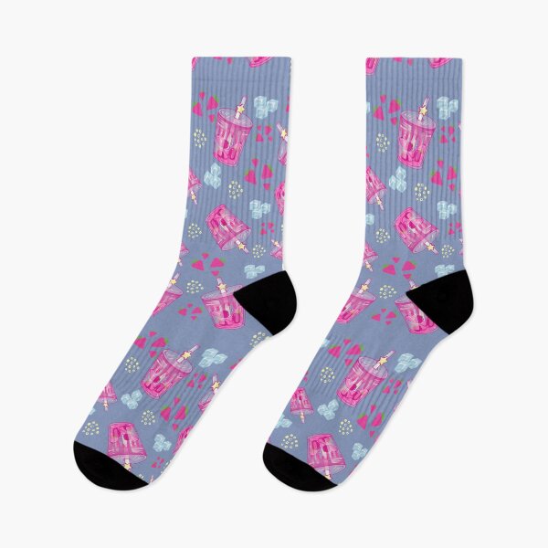 Item preview, Cute Kawaii Strawberry juice pattern designed and sold by dreamofdenim.