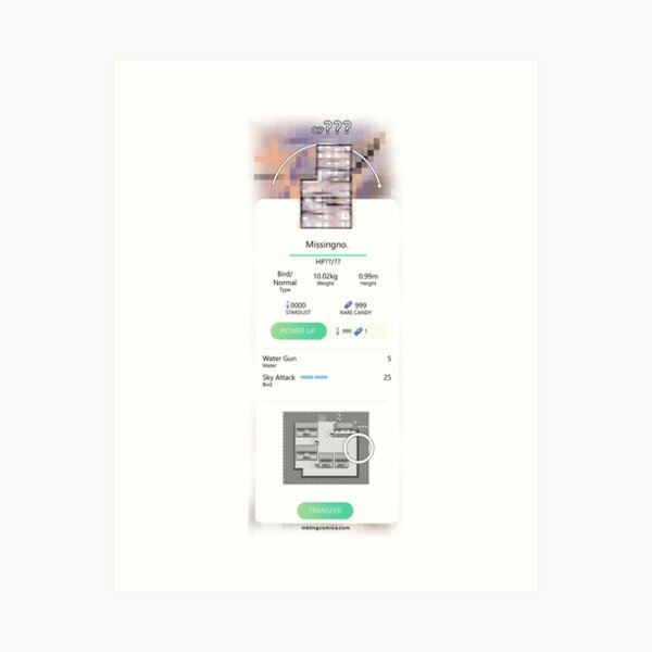 Item preview, Missingno. designed and sold by inklingcomics.