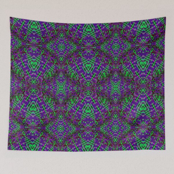 Item preview, Green, Blue, and Purple Bulging Opt-Art Pattern designed and sold by Geoff Treagus.