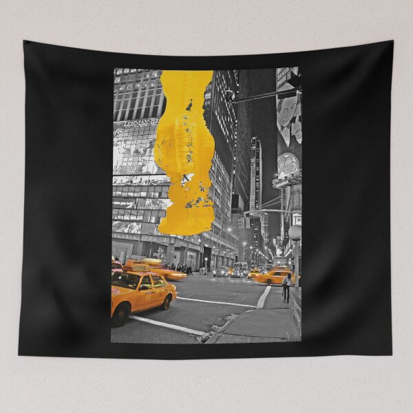 Item preview, NYC Yellow Cabs - At Night - Brush Stroke designed and sold by Hell-Prints.