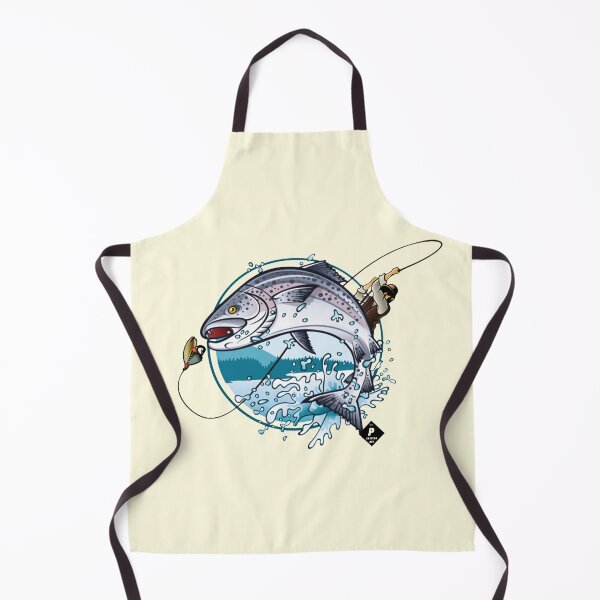 Item preview, "Fisherman Catches Trout" - by P FashionArt designed and sold by BK-Fishing.