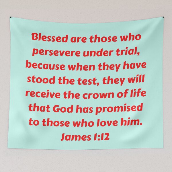 Item preview, Bible Verse James 1:12 designed and sold by Prayingwarrior.