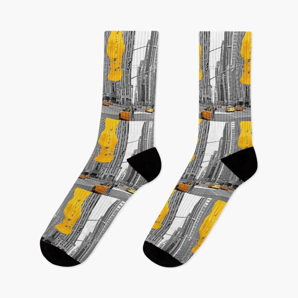 Item preview, NYC Yellow Cabs - Music Hall - Brush Stroke designed and sold by Hell-Prints.