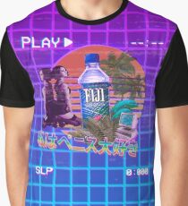 Vaporwave Fidschi Flasche Grafik T-Shirt