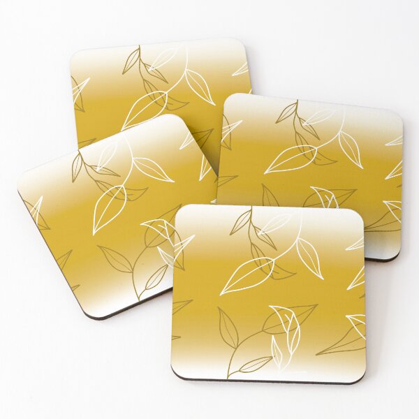 Item preview, Leaf Print (mustard) designed and sold by lineandlunar.