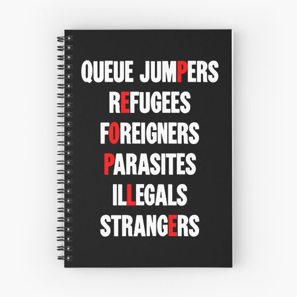 Item preview, Queue Jumpers Refugees Foreigners Parasites Illegals Strangers People designed and sold by Good-Looking Corpse.