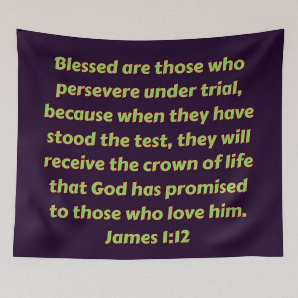 Item preview, Bible Verse James 1:12 designed and sold by Prayingwarrior.